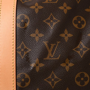 新品同様 LOUIS VUITTON ルイヴィトン モノグラム キーポル45 ボストンバッグ M41428 モノグラムキャンバス ヌメ革 ブラウン ゴールド金具 中古 4a006938