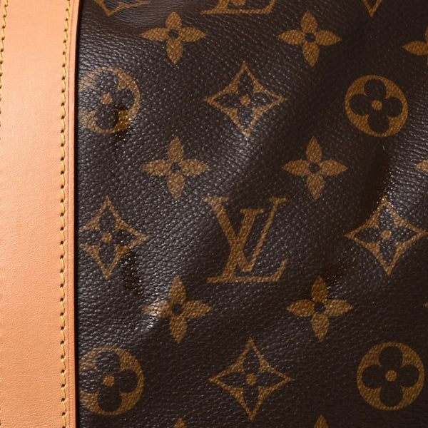 新品同様 LOUIS VUITTON ルイヴィトン モノグラム キーポル45 ボストンバッグ M41428 モノグラムキャンバス ヌメ革 ブラウン ゴールド金具 中古 4a006938