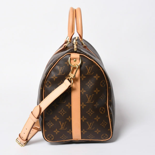 新品同様 LOUIS VUITTON ルイヴィトン モノグラム キーポル45 ボストンバッグ M41428 モノグラムキャンバス ヌメ革 ブラウン ゴールド金具 中古 4a006938