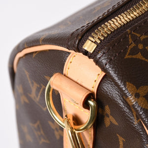 新品同様 LOUIS VUITTON ルイヴィトン モノグラム キーポル45 ボストンバッグ M41428 モノグラムキャンバス ヌメ革 ブラウン ゴールド金具 中古 4a006938