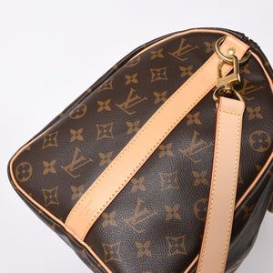 新品同様 LOUIS VUITTON ルイヴィトン モノグラム キーポル45 ボストンバッグ M41428 モノグラムキャンバス ヌメ革 ブラウン ゴールド金具 中古 4a006938