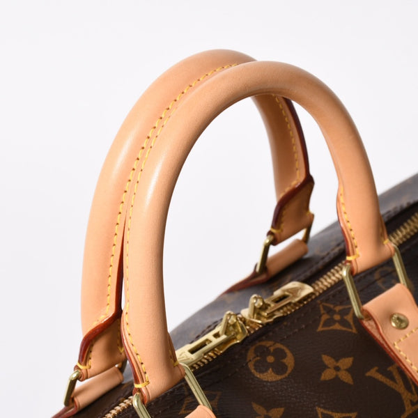 新品同様 LOUIS VUITTON ルイヴィトン モノグラム キーポル45 ボストンバッグ M41428 モノグラムキャンバス ヌメ革 ブラウン ゴールド金具 中古 4a006938