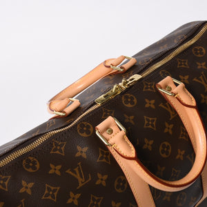 新品同様 LOUIS VUITTON ルイヴィトン モノグラム キーポル45 ボストンバッグ M41428 モノグラムキャンバス ヌメ革 ブラウン ゴールド金具 中古 4a006938