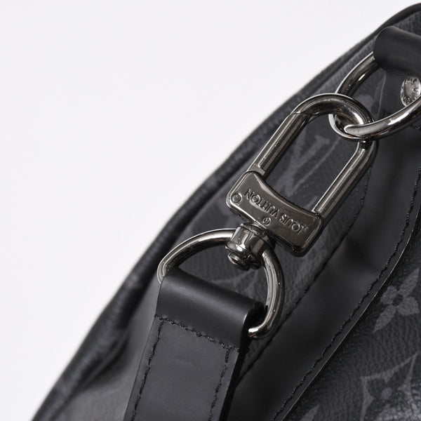 極美品 LOUIS VUITTON ルイヴィトン キーポルバンドリエール45 M40569 モノグラムエクリプスキャンバス ブラック レザー 中古 4a007181