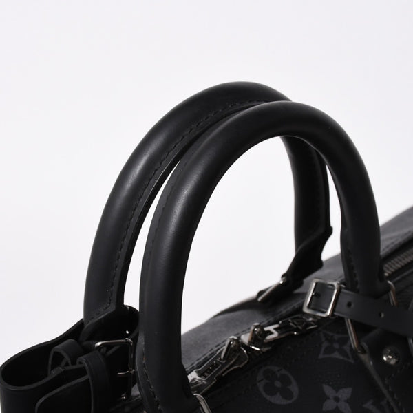 極美品 LOUIS VUITTON ルイヴィトン キーポルバンドリエール45 M40569 モノグラムエクリプスキャンバス ブラック レザー 中古 4a007181