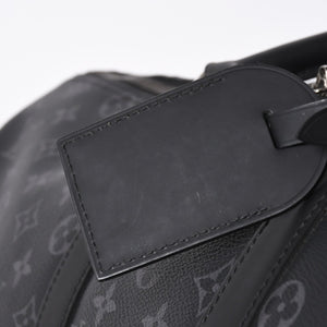極美品 LOUIS VUITTON ルイヴィトン キーポルバンドリエール45 M40569 モノグラムエクリプスキャンバス ブラック レザー 中古 4a007181