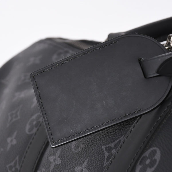 極美品 LOUIS VUITTON ルイヴィトン キーポルバンドリエール45 M40569 モノグラムエクリプスキャンバス ブラック レザー 中古 4a007181