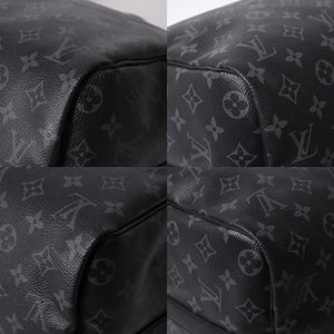 極美品 LOUIS VUITTON ルイヴィトン キーポルバンドリエール45 M40569 モノグラムエクリプスキャンバス ブラック レザー 中古 4a007181