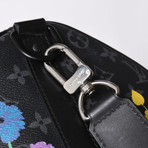 極美品 LOUIS VUITTON ルイヴィトン キーポル バンドリエール50 ボストンバッグ M45062 モノグラム エクリプス フローラル ブラック 中古 4a006945