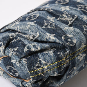 極美品 LOUIS VUITTON ルイヴィトン ミニプリーティ レイエ ショルダーバッグ M95333 モノグラムデニム ブルー 中古 4a006952