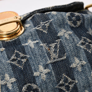 極美品 LOUIS VUITTON ルイヴィトン ミニプリーティ レイエ ショルダーバッグ M95333 モノグラムデニム ブルー 中古 4a006952