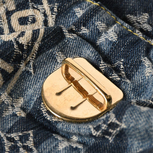 極美品 LOUIS VUITTON ルイヴィトン ミニプリーティ レイエ ショルダーバッグ M95333 モノグラムデニム ブルー 中古 4a006952