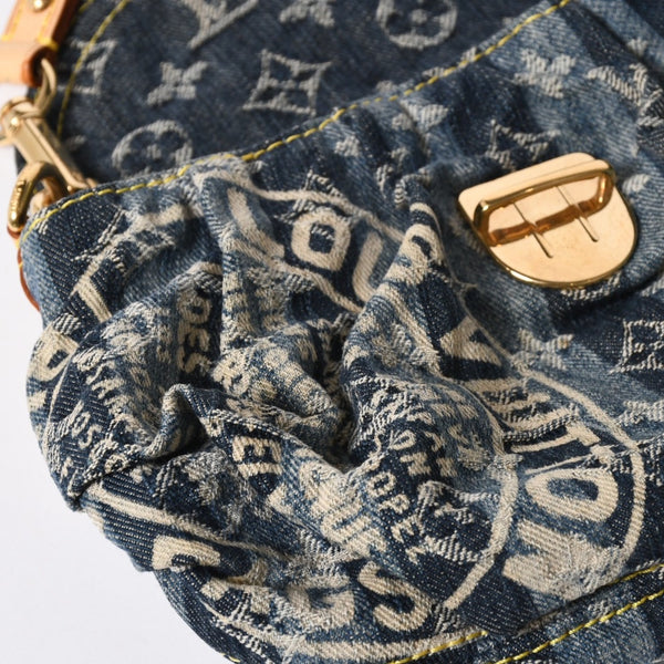 極美品 LOUIS VUITTON ルイヴィトン ミニプリーティ レイエ ショルダーバッグ M95333 モノグラムデニム ブルー 中古 4a006952