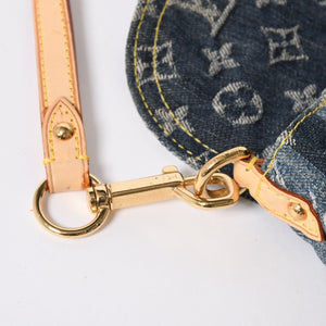 極美品 LOUIS VUITTON ルイヴィトン ミニプリーティ レイエ ショルダーバッグ M95333 モノグラムデニム ブルー 中古 4a006952