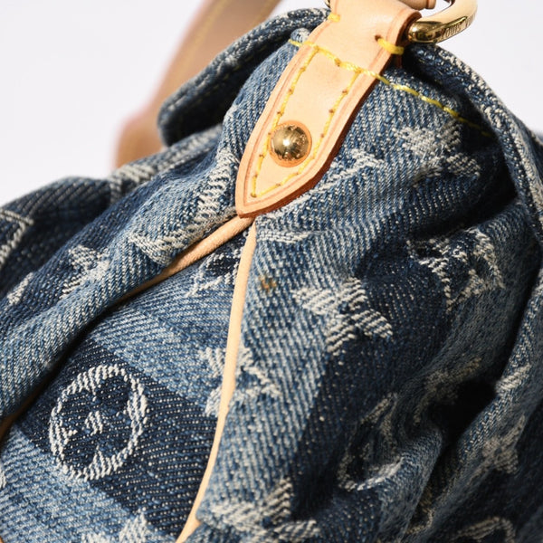 極美品 LOUIS VUITTON ルイヴィトン ミニプリーティ レイエ ショルダーバッグ M95333 モノグラムデニム ブルー 中古 4a006952