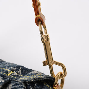 極美品 LOUIS VUITTON ルイヴィトン ミニプリーティ レイエ ショルダーバッグ M95333 モノグラムデニム ブルー 中古 4a006952