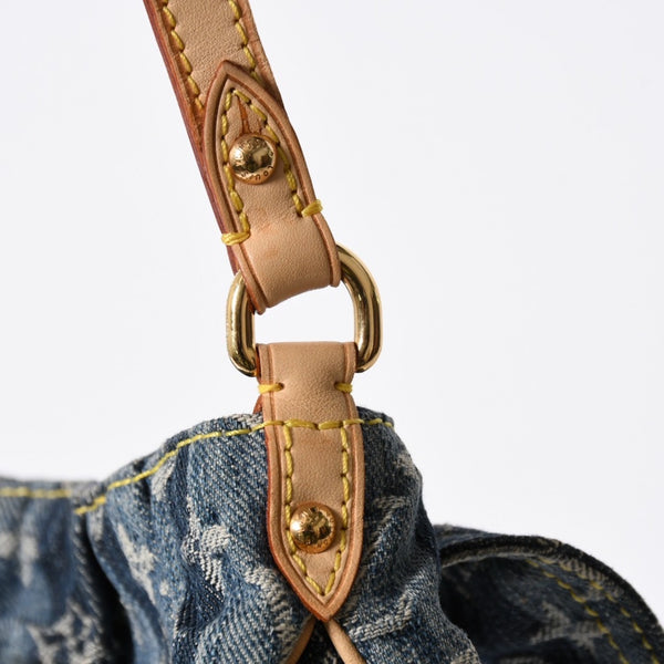 極美品 LOUIS VUITTON ルイヴィトン ミニプリーティ レイエ ショルダーバッグ M95333 モノグラムデニム ブルー 中古 4a006952