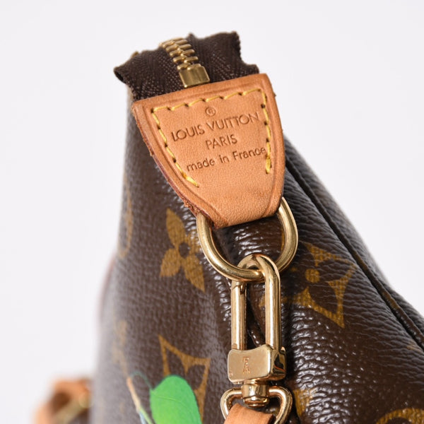 極美品 LOUIS VUITTON ルイヴィトン モノグラム チェリー ポシェットアクセソワール アクセサリーポーチ 村上隆 M95008 中古 4a006983