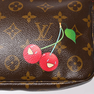 極美品 LOUIS VUITTON ルイヴィトン モノグラム チェリー ポシェットアクセソワール アクセサリーポーチ 村上隆 M95008 中古 4a006983