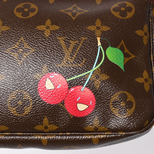 極美品 LOUIS VUITTON ルイヴィトン モノグラム チェリー ポシェットアクセソワール アクセサリーポーチ 村上隆 M95008 中古 4a006983