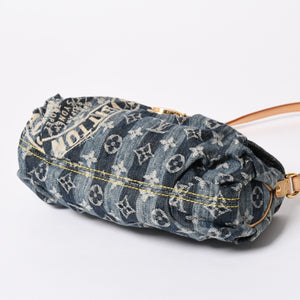極美品 LOUIS VUITTON ルイヴィトン ミニプリーティ レイエ ショルダーバッグ M95333 モノグラムデニム ブルー 中古 4a006952