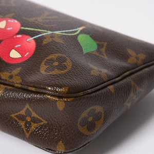 極美品 LOUIS VUITTON ルイヴィトン モノグラム チェリー ポシェットアクセソワール アクセサリーポーチ 村上隆 M95008 中古 4a006983