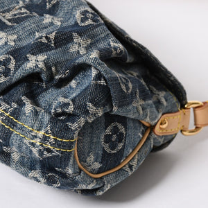 極美品 LOUIS VUITTON ルイヴィトン ミニプリーティ レイエ ショルダーバッグ M95333 モノグラムデニム ブルー 中古 4a006952