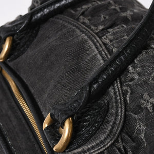 極美品 LOUIS VUITTON ルイヴィトン ネオカヴィ MM 2WAYバッグ M95351 モノグラム デニム ブラック ゴールド金具 中古 4a006996