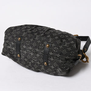 極美品 LOUIS VUITTON ルイヴィトン ネオカヴィ MM 2WAYバッグ M95351 モノグラム デニム ブラック ゴールド金具 中古 4a006996