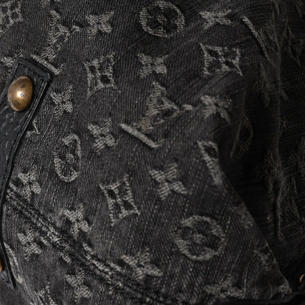 極美品 LOUIS VUITTON ルイヴィトン ネオカヴィ MM 2WAYバッグ M95351 モノグラム デニム ブラック ゴールド金具 中古 4a006996