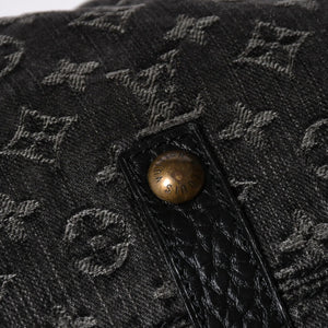 極美品 LOUIS VUITTON ルイヴィトン ネオカヴィ MM 2WAYバッグ M95351 モノグラム デニム ブラック ゴールド金具 中古 4a006996