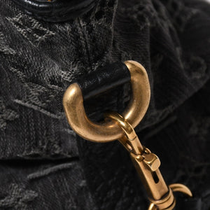極美品 LOUIS VUITTON ルイヴィトン ネオカヴィ MM 2WAYバッグ M95351 モノグラム デニム ブラック ゴールド金具 中古 4a006996