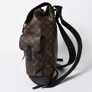 極美品 LOUIS VUITTON ルイヴィトン クリストファー MM リュック バックパック M43735 モノグラムマカサー ブラウン ブラック 中古 4a006943