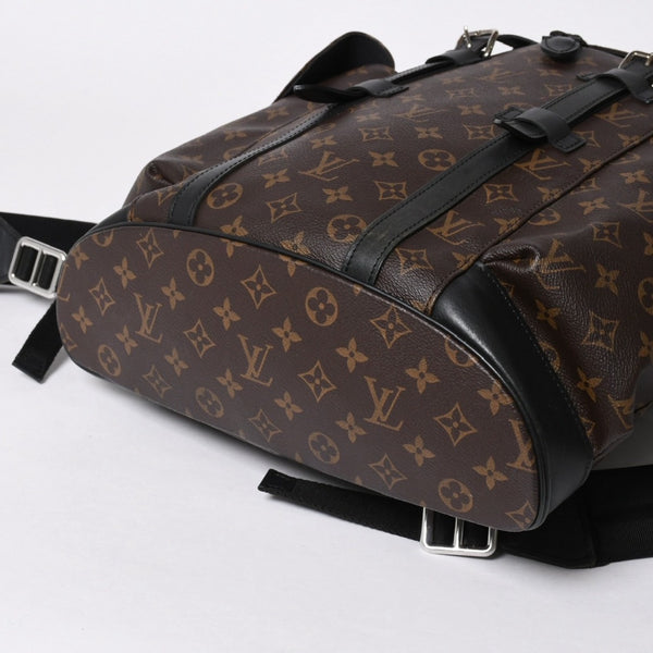 極美品 LOUIS VUITTON ルイヴィトン クリストファー MM リュック バックパック M43735 モノグラムマカサー ブラウン ブラック 中古 4a006943
