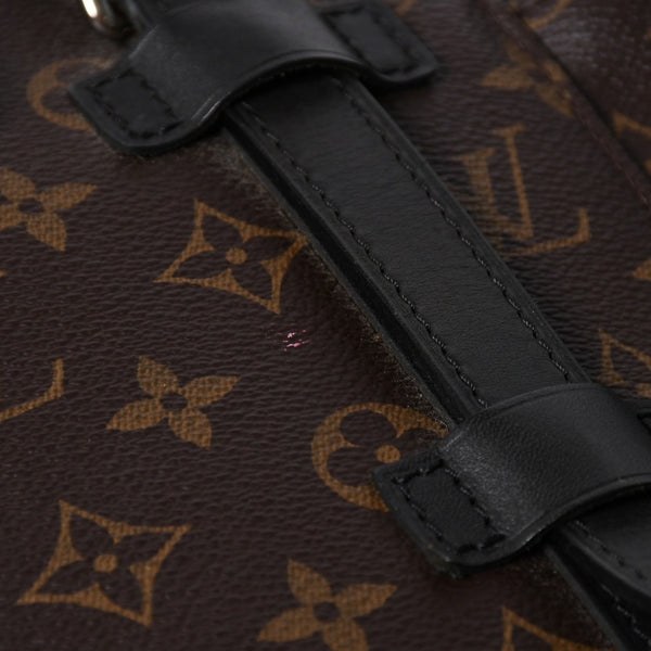極美品 LOUIS VUITTON ルイヴィトン クリストファー MM リュック バックパック M43735 モノグラムマカサー ブラウン ブラック 中古 4a006943