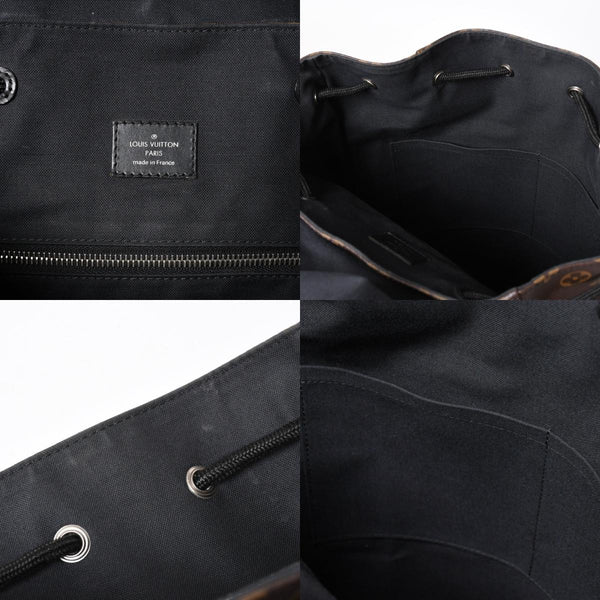 極美品 LOUIS VUITTON ルイヴィトン クリストファー MM リュック バックパック M43735 モノグラムマカサー ブラウン ブラック 中古 4a006943