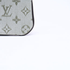 極美品 LOUIS VUITTON ルイヴィトン モノグラムミニ ポシェットクレ コインケース M92236 キャンバス ゴールド金具 グリーン 中古 4a007169