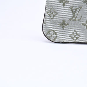 極美品 LOUIS VUITTON ルイヴィトン モノグラムミニ ポシェットクレ コインケース M92236 キャンバス ゴールド金具 グリーン 中古 4a007169