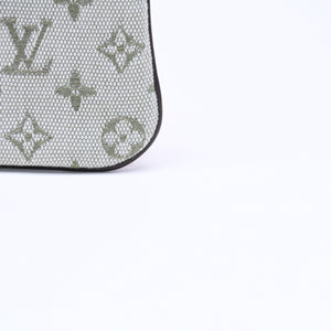極美品 LOUIS VUITTON ルイヴィトン モノグラムミニ ポシェットクレ コインケース M92236 キャンバス ゴールド金具 グリーン 中古 4a007169