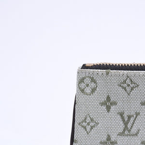 極美品 LOUIS VUITTON ルイヴィトン モノグラムミニ ポシェットクレ コインケース M92236 キャンバス ゴールド金具 グリーン 中古 4a007169
