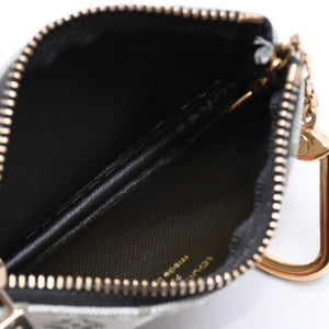 極美品 LOUIS VUITTON ルイヴィトン モノグラムミニ ポシェットクレ コインケース M92236 キャンバス ゴールド金具 グリーン 中古 4a007169