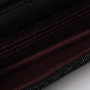 新品同様品 CHANEL シャネル マトラッセ チェーンウォレット キャビアスキン ランダム番台 ブラック シルバー金具 中古 4a006955