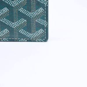 極美品 GOYARD ゴヤール マルゼルブ カードケース グリーン MALESHPMLTY09CL09X PVC ヴォーゼルカーフスキン 中古 4a007175
