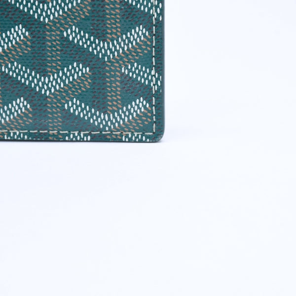 極美品 GOYARD ゴヤール マルゼルブ カードケース グリーン MALESHPMLTY09CL09X PVC ヴォーゼルカーフスキン 中古 4a007175