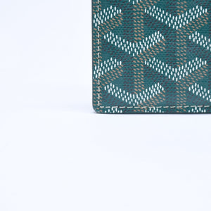 極美品 GOYARD ゴヤール マルゼルブ カードケース グリーン MALESHPMLTY09CL09X PVC ヴォーゼルカーフスキン 中古 4a007175
