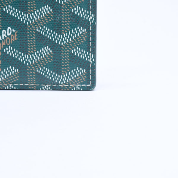 極美品 GOYARD ゴヤール マルゼルブ カードケース グリーン MALESHPMLTY09CL09X PVC ヴォーゼルカーフスキン 中古 4a007175