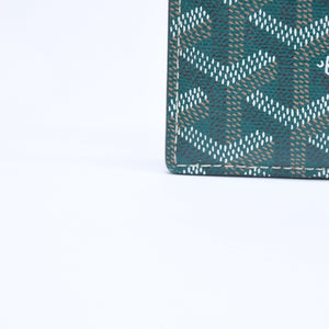 極美品 GOYARD ゴヤール マルゼルブ カードケース グリーン MALESHPMLTY09CL09X PVC ヴォーゼルカーフスキン 中古 4a007175