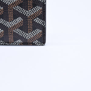 極美品 GOYARD ゴヤール サンシュルピス ヘリンボーン カードケース STSULPPMLTY01CL01X ブラック PVC レザー 中古 4a007176