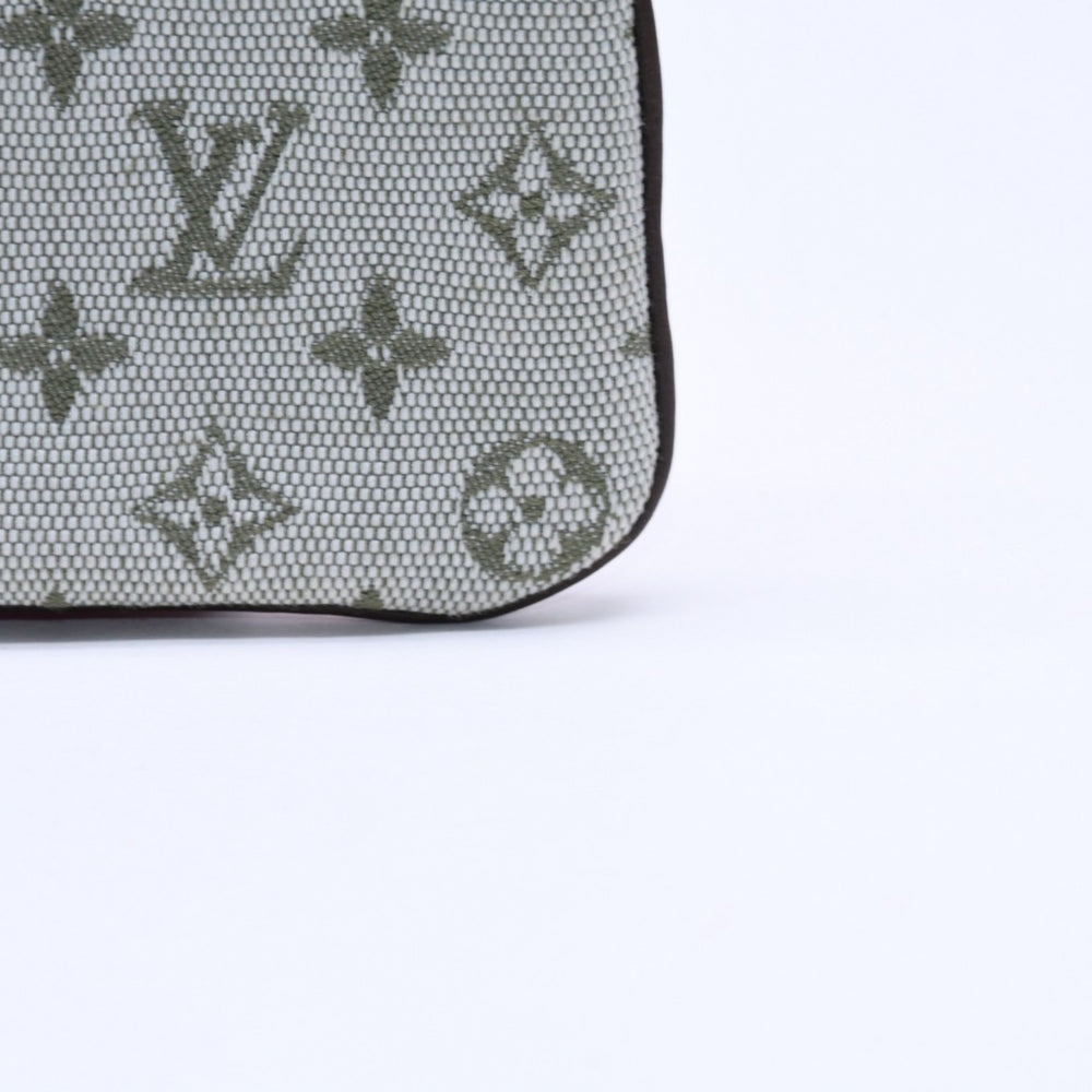 極美品 LOUIS VUITTON ルイヴィトン モノグラムミニ ポシェットクレ コインケース M92236 キャンバス ゴールド金具 グリーン 中古 4a007168
