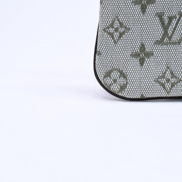 極美品 LOUIS VUITTON ルイヴィトン モノグラムミニ ポシェットクレ コインケース M92236 キャンバス ゴールド金具 グリーン 中古 4a007168